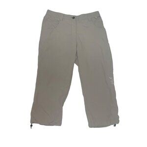 Jack Wolfskin Women's S Small Hiking Pants Capri Length Quick Dry w. UV Shield